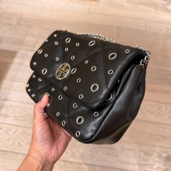 Tory Burch Willa Small Shoulder Bag 175931 Black $695 - Picture 2 of 9